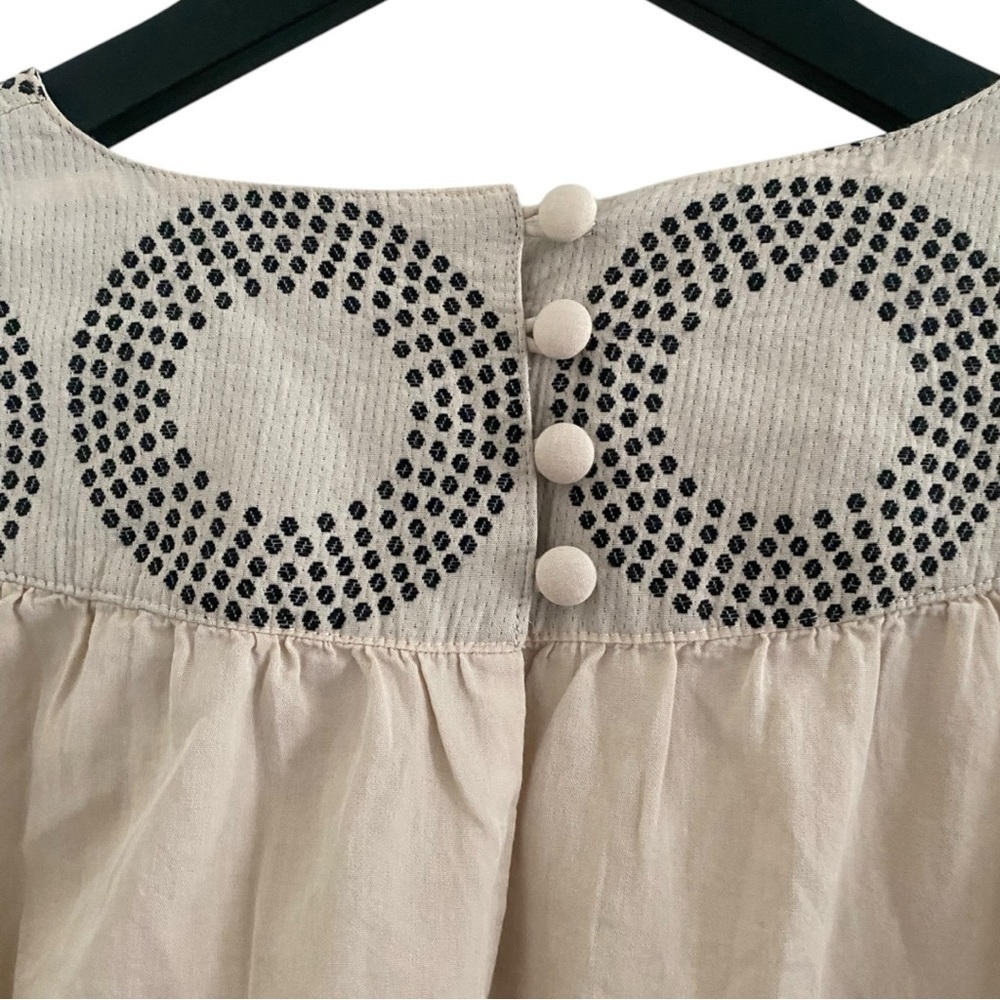 Generra Elegant Beige Circle Pattern Dress I Size: 8 - Picture 7 of 10
